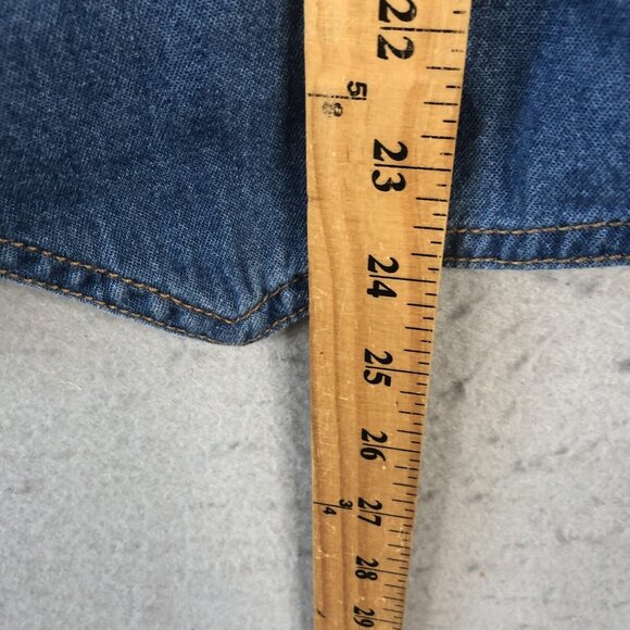 Vintage Way To Go Denim Vest Womens Large Noahs Ark Embroidered Animals 90s Rare - Picture 6 of 15